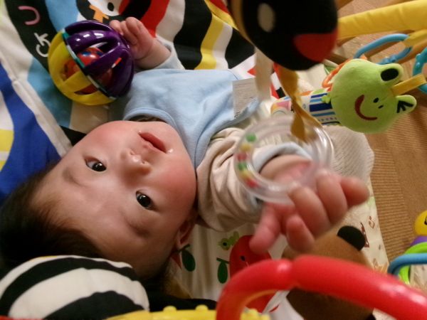 ベビージムで遊んだよ(#^^#)