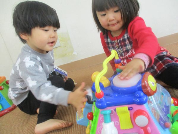 ボタンをピッ!あっ!光って音も鳴ったよ(^^♪