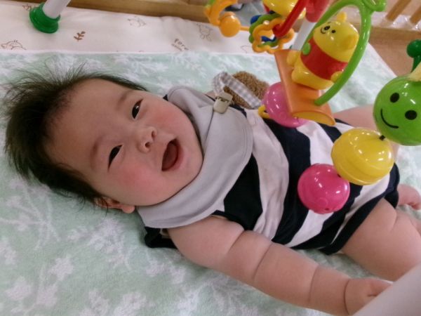 あ!!先生のお顔が見えた♡♡にこにこ(*'▽')