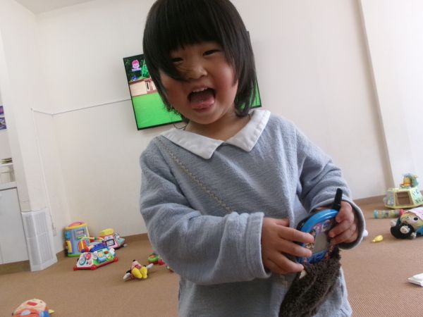 ポケットに大きな電話が入ったよ(^o^)