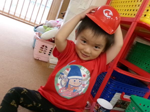 似合う?(*'▽')カープの帽子かぶってみた♡