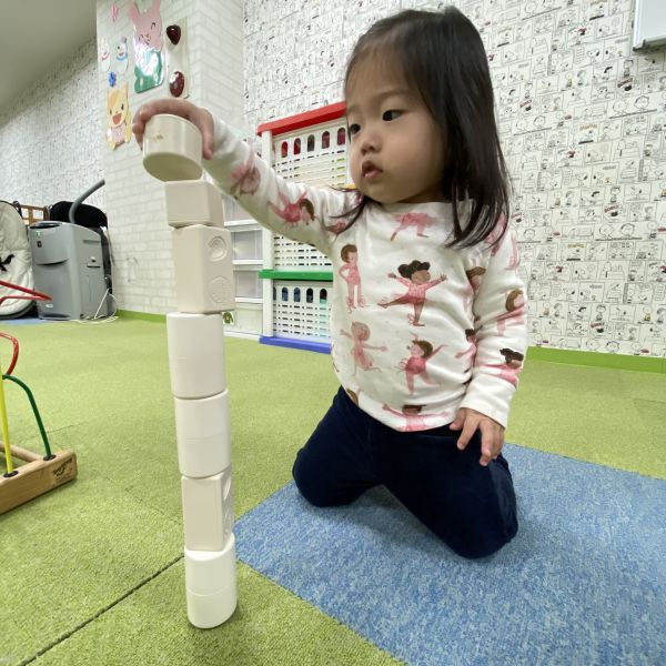 積み木タワー上手👏