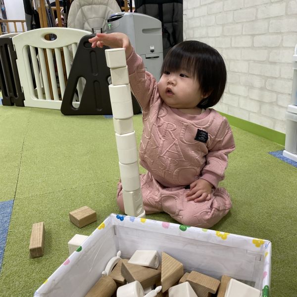 積み木遊び✨高ーく積めたね👏