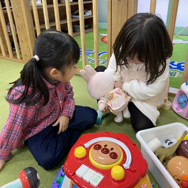 同じお名前で仲良しさんになったよ😆うさちゃんのお世話!大忙し🌟