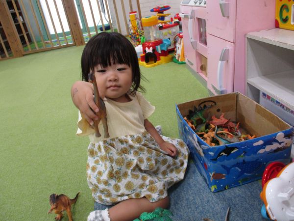 恐竜つかまえたぞ~🦖