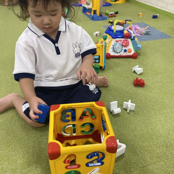 型はめブロックに挑戦🧸💓