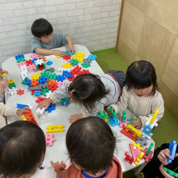 皆仲良くブロック遊び😆♥️