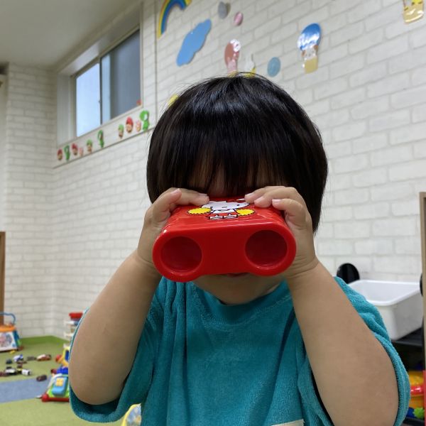 双眼鏡っておもしろいね~👀😆